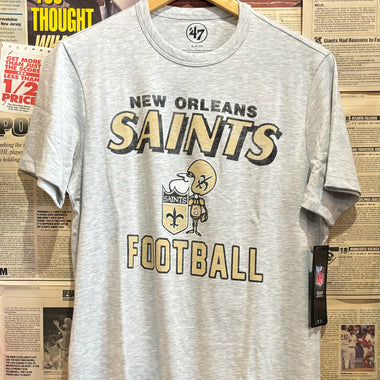 New Orleans Saints Classic Throwback Tee - 47’ Brand (Grey)