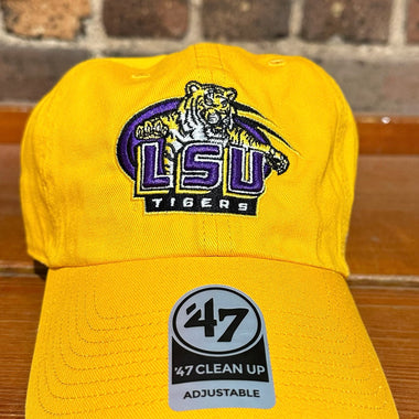 LSU Vintage Logo Clean Up Hat - 47 Brand