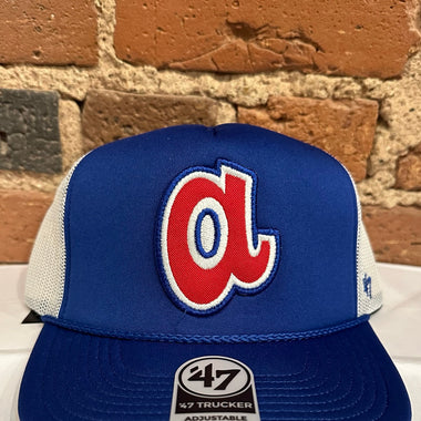 Atlanta Braves Patch Foam Trucker Hat - 47 Brand