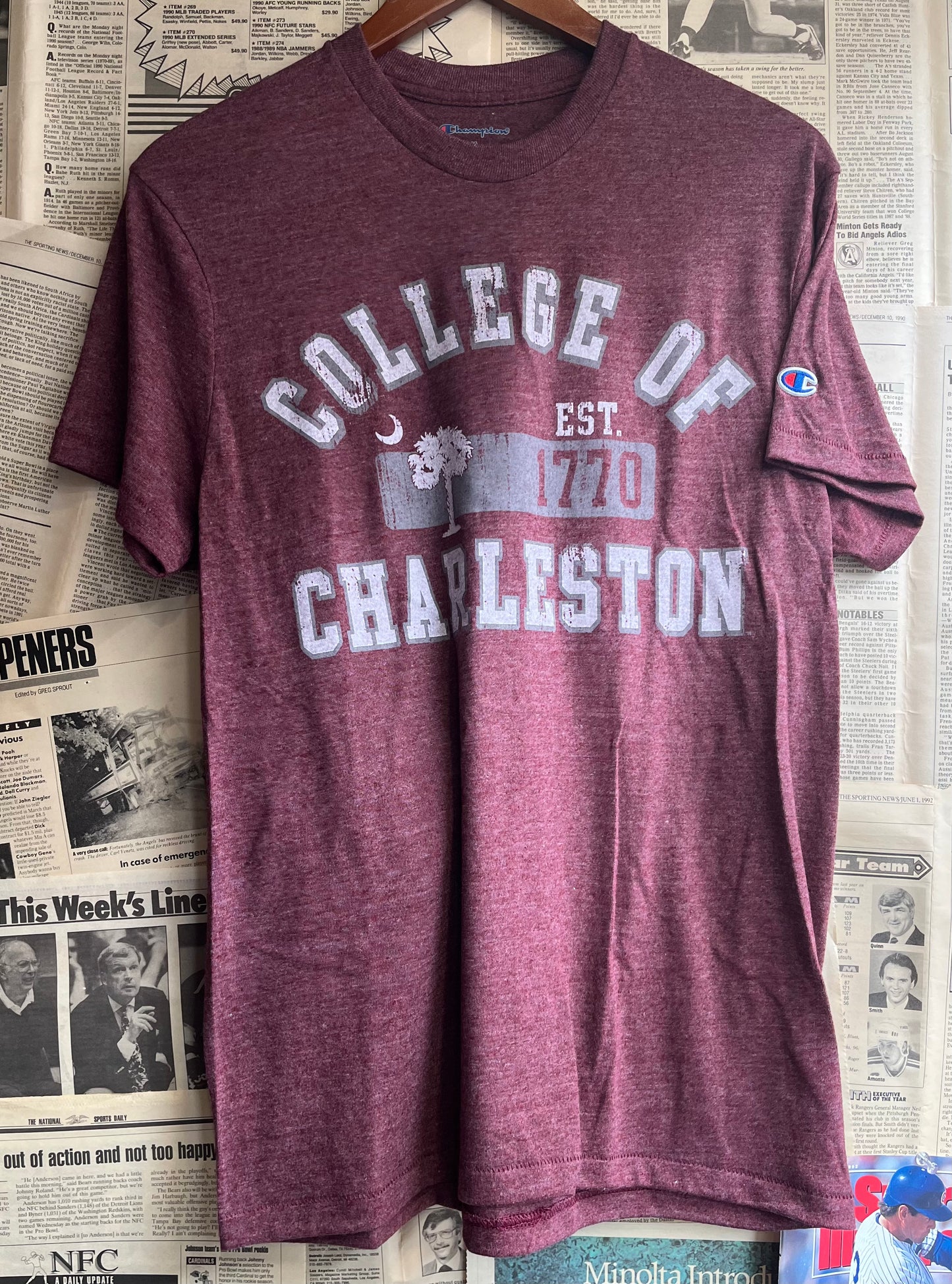College of Charleston Champion Tee - Maroon