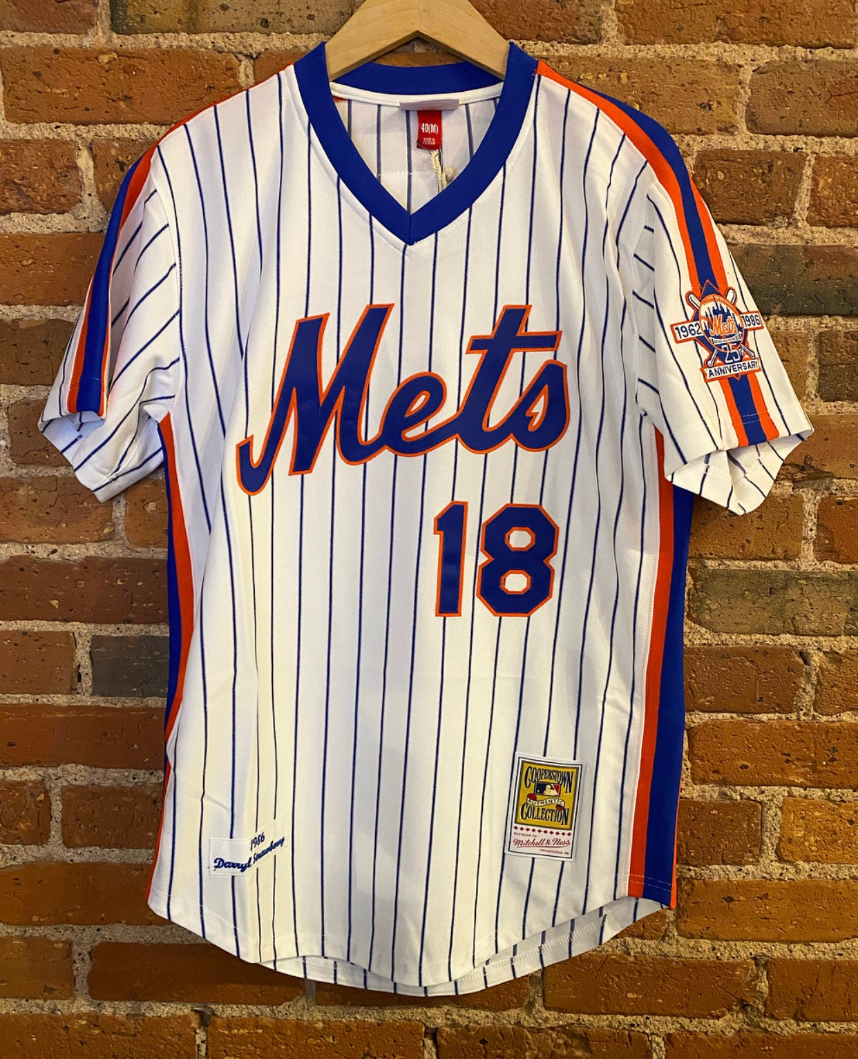 Authentic Darryl Strawberry 1986 New York Mets Home Jersey