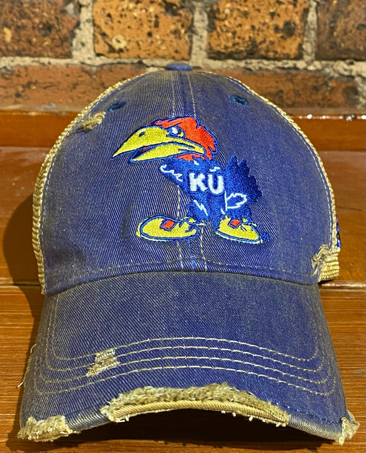 Kansas Jayhawks Distressed Hat - Retro Brand