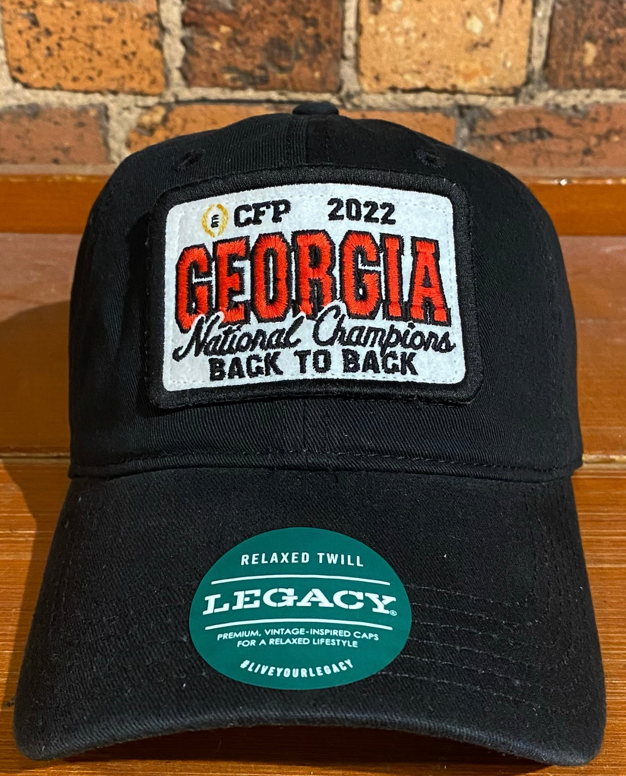 Georgia 2022 National Championship Hat - Legacy Black EZA Back 2 Back
