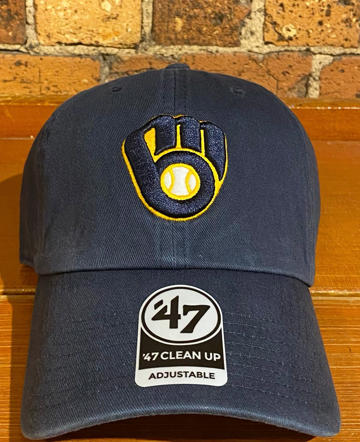 Milwaukee Brewers Glove Logo Clean Up Hat - 47 Brand